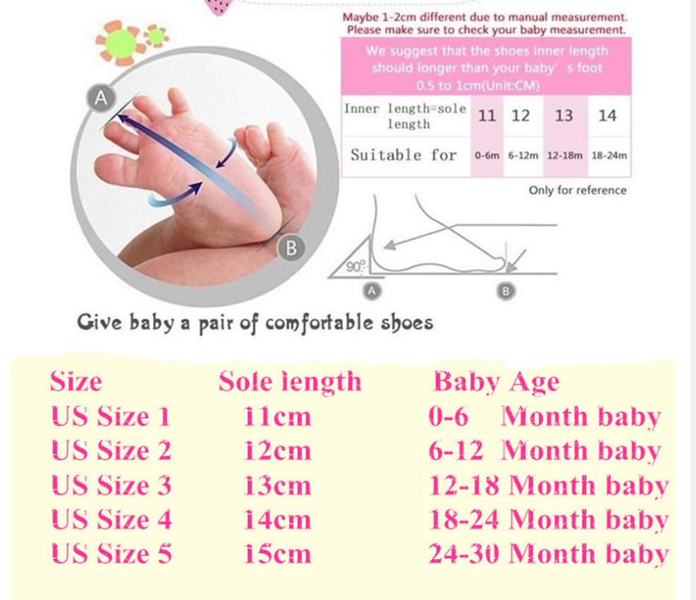 Baby First Walking Shoes Soft Footwear